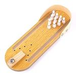 Bowling Game, Bowling Toy Wooden Board Mini Arcade Tabletop Game Desktop Bowling Set Small Finger Toys for Men Women Teens Kids