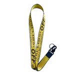 Fashion Letter Keychain Lanyard Industrial Canvas Phone Lanyard Wristlet Keychain Office Badge Lanyard Key Chain Phone Strap (Yellow)