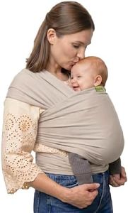 Boba Baby Wrap Carrier – Original Baby Sling Carrier for Newborns (7–35 lbs), Soft, Secure, Hands-Free & Ergonomic, Ideal for Comfortable Bonding, New Parents (Beige)
