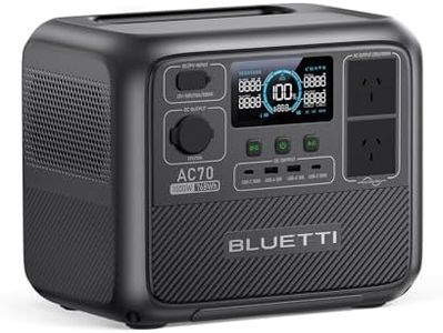 BLUETTI Portable Power Station AC70, 768Wh LiFePO4 Battery Backup w/ 2 1000W AC Outlets (Power Lifting 2000W), 100W Type-C, Solar Generator for Road Trip, Off-grid, Power Outage (Solar Panel Optional)