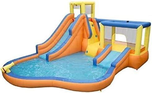 Banzai Inflatable Slide 'N Bounce Spash Park Water Park - 3 Levels of Fun!