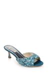 Badgley Mischka Women's Candie Heeled Sandal, Turquoise, 7 UK