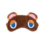 Novelty Tom Nook Eye Mask for Sleeping, Raccoon Blindfold Sleep Mask, Super Soft Smooth Plush (Brown Bear)