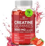 RM Creatine Gummies 5000 mg Max for Men & Women – Strawberry Flavour – Creatine Monohydrate with L-Taurine & Vitamin B12 for Energy, Strength & Muscle Recovery – Vegan, Halal, Gluten Free