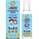 Mom & World Mineral Based Kids Sunscreen Spray SPF 50, Water Resistant, UVA/UVB PA+++, 120ml - Safe for Baby and Kids