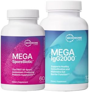 Microbiome Labs MegaSporeBiotic (60 Capsules) + MegaIgG2000 (120 Capsules) Gut and Immune Support Bundle - Spore-Based Probiotic with Dairy-Free Immunoglobulin Concentrate