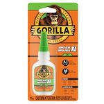 Gorilla Super Glue XL Gel, Fast-Setting, Thick Formula with Anti-Clog Cap, Clear Cyanoacrylate, Clear 25g