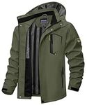 TACVASEN Men's Jacket Lightweight Rain Jacket Waterproof Jacket Shell Jacket Hiking Jacket Fishing Jacket Camping Jacket