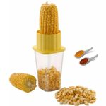 ScentRose Zalak Corn Peeler with Masala Spoons, Corn Stripper, Cutter & Seeds Remover - Plastic & Stainless Steel Blade | Exclusive ABS(Multi Color) | Made in India