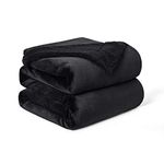 Walensee Sherpa Fleece Blanket (King Size 108”x90” Black) Plush Throw Fuzzy Super Soft Reversible Microfiber Flannel Blankets for Couch, Bed, Sofa Ultra Luxurious Warm and Cozy for All Seasons