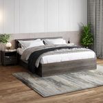 Wakefit Bed | King (78 X 72) Engineered Wood Bed with Storage, 1 Year Warranty | - Taurus - Napa Oak