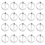 INCREWAY 3/16" Lynch Pin, 20 Pcs Carbon Steel Linch pins with Ring Heavy Duty Quick Release L-Pin Lock for Trailers Trucks (Dia 4.5mm*Length 36mm)