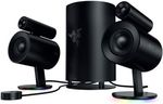 Razer Nommo Pro - 2.1 Gaming Speaker Systen THX Certified Premium Audio (Dolby Virtual Surround Sound, LED Illuminated Control Pod, Downward Firing Subwoofer, Powered Chroma) Black