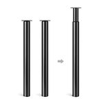 Dhouse Table Legs 2-Pack Breakfast Bar Leg 710-1100mm Adjustable DIY Metal Folding Desk Legs Kitchen Worktop Loft Legs for Furniture Table Coffee Table Dining Table 60mm Diameter(Black)