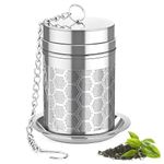 Yoassi Tea Infuser for Loose Tea, 304 Stainless Steel Large Tea Strainers Extra Fine Mesh Tea Filter Steeper with Lid