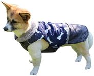 JoyDaog Fleece Collar Reversible Dog Coats for Extra Large Dogs Waterproof Warm Doggie Jacket for Cold Winter,Blue XXXL