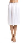 Camille White 24'' Half Length Cling Resistant Under Skirt Slip 16