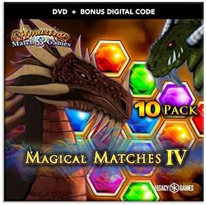 Amazing Match 3 Games: Magical Matches Vol. 4 - 10 Game Pack, PC DVD with Digital Download Codes