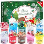 KYEVIS Slime Advent Calendar 2024, Advent Calendar 24 Gifts with DIY Fluffy Slime Kit, Christmas Countdown Advent Calendars 24 Days for Toddler Kids Teens Girls