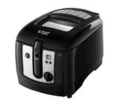 Russell Hobbs Electric Deep Fat Fryer, 3L capacity/can cook 1.2kg food, Digital timer, Large observation window, Non-stick coated pan, Adjustable thermostat, Handle lift system, 2300W, 24580