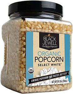 Black Jewell Organic Popcorn, Organic Select White, 28.35oz (Pack of 1)