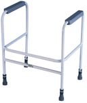 Aidapt Free Standing Support Toilet Safety Frame with Adjustment for Height and Non Slip Feet Pre Assembled Aid