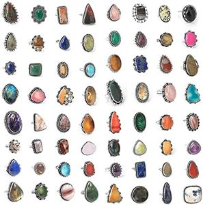 Silver Carats Carats Chunky Silver Rings Pack for Women - 10 Pcs Silver