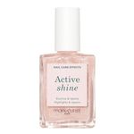Manucurist Active Shine™ Highlighter Treatment Polish For Nails - No Lamp - Vegan & Made in France Ultra-Shiny 2 in 1 Nude Nail Strengthener & Highlighter - Plant-Based- Nails Care