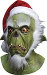 Ghoulish Productions Green Santa Mask.Grinch Monster Xmas. Latex Mask. Christmas Mask.One Size Adult Mask. Horror Xmas Line