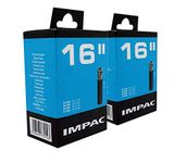 Impac 2 Pack Cycle Tubes 16" Schrader Valve (Car Type Valve) - 16 x 1.75-2.25 (47-305/57-305)