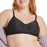 Hanes Women's X-Temp Wireless Bra with Cooling Mesh, Full-Coverage, Convertible T-Shirt Bra, Black, Small