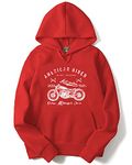 ADRO Men's American Rider Biker Printed Cotton Full Sleeve Hoodies (H21-M-AME-RD_Red_2XL)