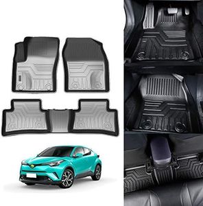 KUST 3D Floor Mats for Toyota C-HR CHR 2017 2018 2019 2020 2 Row Liner Set All Weather Durable Odorless TPE Floor Carpet Liner