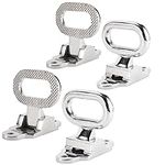 NovelBee 4 Pack of Heavy Duty 316 Stainless Steel Folding Flip up Step,Fold Down Grab for Boat,Trailer,Car,Truck,Camper