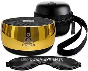 Portable Electronic Tibetan Singing Bowl, 4 Healing Frequencies (417-639Hz)& Singing Bowl Tone - USB-C Rechargeable Meditation Musical Instrument for Yoga, Relaxation, Reiki, Chakra Balance Gold