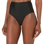 Catalina High-Waisted Bikini Bottoms, Bathing Suit, Swimsuits for Women, Black, Large