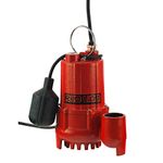 Red Lion RL-SC50T 115-Volt, 1/2 HP, 4300 GPH Cast Iron Sump Pump with Tethered Float Switch, 10-Ft. Cord, Red, 14942746