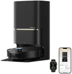 DREAME L60 Pro Ultra Robot Vacuum and Mop with Auto-Empty, 35,000Pa Suction, Hot Water Mop Self-Cleaning, and Smart Obstacle Avoidance, Black