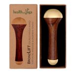 HealthAndYoga® BronzLift Double-Dome Kansa Wand - Both Side Bronze Cap - Ayurveda Face Yoga Beauty Tool - Facial, Neck & Under-eye Massage - Toning, Sculpting and Uplifting (Double Dome)