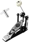 Bass Drum Pedal Kick Drum Pedal,Double Chain Drive Adjustable Beater Head Pedals Drum Step On Hammer Foot Percussion Hardware Bass Pedal For Drum Set Single Bass Pedal Drum Accessories