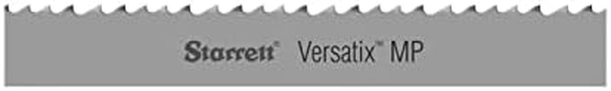 Starrett Versatix MP Band Saw Blade, Bimetal, Intenss Tooth, Raker Set, Positive Rake, 115.5" Length, 1" Width, 0.035" Thick, 10-14 TPI