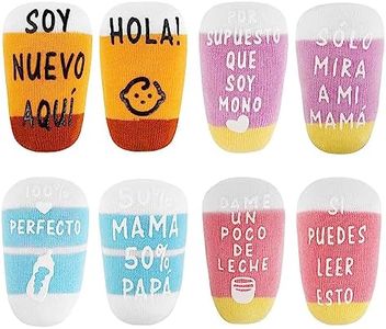 ANOTION Calcetines, Regalo Divertido Para Bebé de 0 a 12 Meses, Para Niño Y Niña, Para Nacimiento, Baby Shower