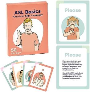 ASL Flash Cards - 50 American Sign Language Flash Cards for Beginners, Kids, Teens and Adults