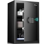 AEGIS Biometric Gun Safe with Silent Mode, 3.7 Cubic Feet Large Quick Access Security Safe with Fingerprint Scanner Money Safe Lock Box for Home Office Hotel