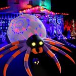 DomKom Giant 16FT Halloween Inflatable Decorations Spider, Build-in Magic LED Lights Holiday Blow Up Yard Decoration for Halloween Holiday Party Outdoor,Garden Yard Lawn Decor