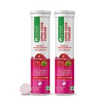 Dr. Vaidya's Apple Cider Vinegar Effervescent Tablet with Mother | For Metabolism, Weight Management | 500mg ACV | Garcinia & Pomegranate Extract | Vit B6 & B12 | Apple Flavour | No Added Sugar | (15 Tablets per Pack) Pack of 2