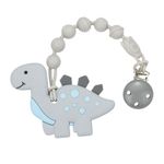 PandaEar Baby Dinosaur Training Massaging Toy Teether | Soothes Gums Promotes Healthy Oral Development | Food Grade Soft Safe BPA-Free Silicone Natural Organic | Babies Toddlers Infants