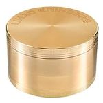 LIHAO Herb Grinder 3 inch Herb Spice Grinder 4 Layer Zinc Alloy Grinder - Gold