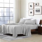 Cathay Home Essentials Ultra Soft Hypoallergenic Wrinkle Resistant Double Brushed Microfiber Bedding Sheet Set, Light Gray, Twin XL