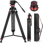 NEEWER 74" Pro Video Tripod with Ad